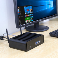 Mini PC sans ventilateur XCY Intel Core I5 5300U Win10 Linux HD VGA WiFi 300 Mbps Gigabit Ethernet 4K UHD 8xUSB