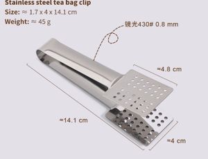 Thân thiện với môi chất lượng cao thép không gỉ Silicone Ice kẹp cho mất lá gripping Ice Cube thả túi trà ép - Product Image 3