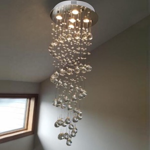 Lámpara colgante de lujo para sala de estar, <span class=keywords><strong>panel</strong></span> de techo led moderno de cristal, luz de araña para Hotel - Product Image 5