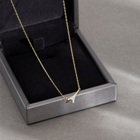 Collier pendentif Tour Eiffel en argent 925 pour femme, luxe léger, haut de gamme, élégant, raffiné, chaîne de clavicule