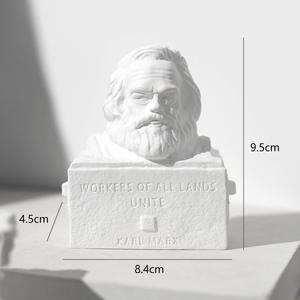 Nouveauté Sculpture de buste en résine Karl Marx avec slogan Décoration d'intérieur Art Ornement Artisanat en résine - Product Image 6