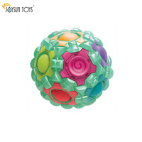 JOYSUNTOYS Nouveau design 10 trous Puzzle arc-en-ciel Boule lumineuse Magique Jouet en silicone souple coloré Boules de massage anti-stress Certifié EN71