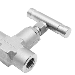 Tay cầm màu Đen bằng thép không gỉ đồng kim điều khiển van nữ thẳng kim DN4-DN25 6000psi nhiệt độ cao - Product Image 4