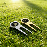 Tees de golf personnalisés de bonne qualité, fabricants de fourches de pitch, fourche verte créative personnalisée pour le golf