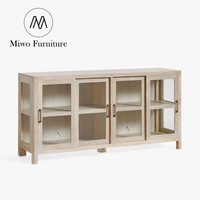Meuble TV et buffet de salon en bois au design antique moderne avec portes, meuble de rangement personnalisé