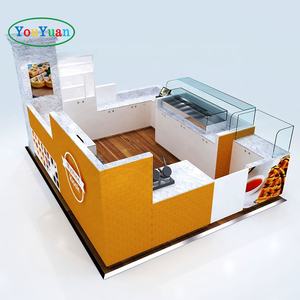 Kiosque à thé à bulles colorées en fer, présentoir de <span class=keywords><strong>café</strong></span>, design moderne, pour la restauration rapide, comptoir de bar à jus - Product Image 4