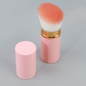 Pinceau compact rose avec poils synthétiques pour l'application de fard à joues, fabriqué à Cangzhou - Product Image 3