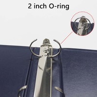 Reliure à trois anneaux en PVC de 2 pouces avec logo personnalisé, économique, professionnelle, de luxe, avec étui de protection