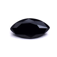 Zircon cubique noir taille marquise, pierre précieuse en vrac, origine Wuzhou, pour la fabrication de bijoux, vente en gros