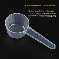 Cuillère doseuse transparente de qualité alimentaire 20g-40ml, cuillère en plastique de laboratoire avec échelle graduée 10ml-40ml pour café, lait en poudre, liquides