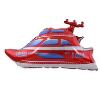 Ballons en aluminium sur le thème de l'océan, bateau, yacht, sous-marin, queue de sirène et ballons d'animaux marins pour la décoration de fête d'anniversaire des enfants