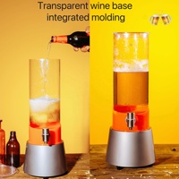 Distributeurs de bière électroniques portables à structure supérieure et inférieure, 1,5 L/3 L, machine à jus d'orange, tour à jus froid en acier inoxydable