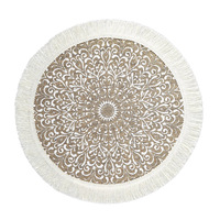 Napperon tissé moderne en lin de Table à manger ronde en jute de Style nordique avec napperons classiques pour restaurants et hôtels