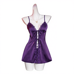fitted lace wedding dress Purple Strapless Satin Dress With Sweetheart Neck And Leg Slit