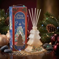 Vente en gros de diffuseurs d'arômes en verre de luxe uniques pour Noël, 100 ml, avec étiquette personnalisée et logo, tube cadeau