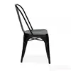 Chaises de restaurant en métal empilables vintage industrielles colorées avec cadre en fer noir, prix plus bas, fournisseur chinois
