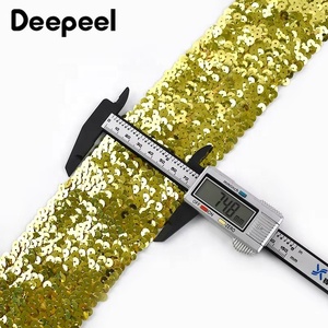 Deepeel Rc030 75Mm Phụ Kiện May Mặc Giai Đoạn Khiêu Vũ Ăn Mặc Trang Trí Trims Sequined Đàn Hồi Ren Trim Stretch Ribbon - Product Image 2