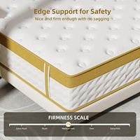 12 pulgadas de gel de látex de espuma de memoria de importación de primera calidad al por mayor colchones de cama modernos muebles para el hogar en una caja de colchón de muelles de tamaño king