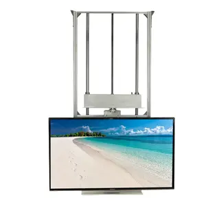 32-75inch 180 degree left and right rotation Height Adjustable Ceiling Drop down TV lift Motorized TV bracket TV mount
