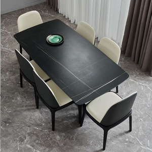 <span class=keywords><strong>Noir</strong></span> En Pierre Frittée Dinninig <span class=keywords><strong>Table</strong></span> En Gros Avec Faible Quantité Minimale De Commande - Product Image 3