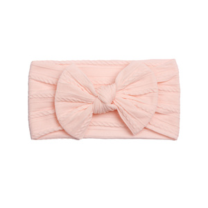 Solid Cable Bow <b>Baby</b> Headband for Child Nylon Layers Headwear Kids Elastic <b>Turban</b> Headwraps Newborn Boys Girls Hair Accessories - Product Image 5