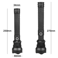 Linterna LED de Alta Potencia XHP70.2 Recargable por USB con Zoom Telescópico y Pantalla de Potencia, 5000 Lúmenes, Linterna de Mano