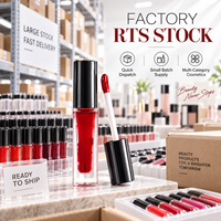 Teinte à lèvres mate douce RTS 7ml, 3-en-1 pour lèvres, joues et yeux, waterproof, longue tenue, 4 teintes, faible MOQ 2 pièces, vente en gros, logo personnalisé