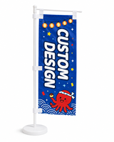 2023 vente chaude RC voiture piste affichage Figure étui Table drapeau JDM petite taille 10x30cm campagne Mini Nobori drapeau avec support