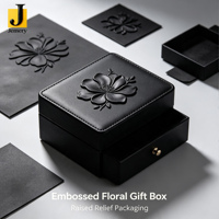 Cuir en silicone gaufré 3D Jemery pour emballage de boîte cadeau de luxe, motif personnalisé, toucher doux, matériau écologique