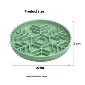 Nuevo Plato y Tapete Personalizado para Alimentación Lenta <span class=keywords><strong>de</strong></span> Mascotas, Diseño Antideslizante <span class=keywords><strong>de</strong></span> Copo <span class=keywords><strong>de</strong></span> Nieve, Tazón <span class=keywords><strong>de</strong></span> Comida para Perros y Gatos - Product Image 4