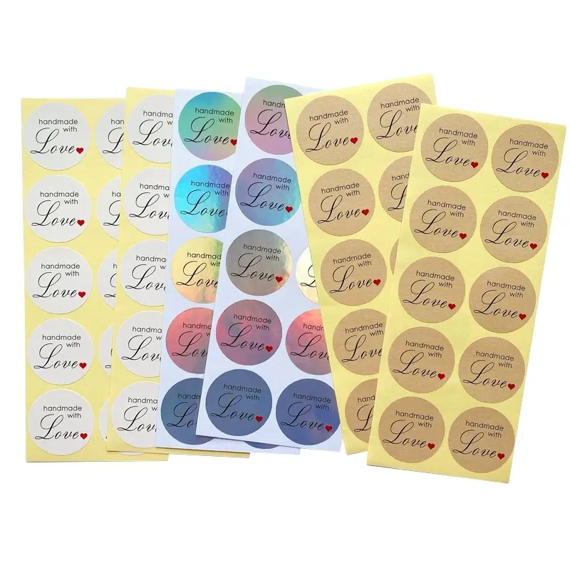 500 Stuks Ronde Clear Stempel Sticker Verpakking Logo Verpakking Bruiloft Decoratie Etiketten