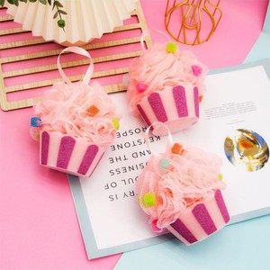 Ice Cream Mesh Pouf Bath Sponge Bath Shower Loofah Body Scrubber Ball - Product Image 2