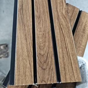 Panneau mural en PS BingJie au design <span class=keywords><strong>simple</strong></span>, matériau de décoration, lamelles couleur charbon - Product Image 1