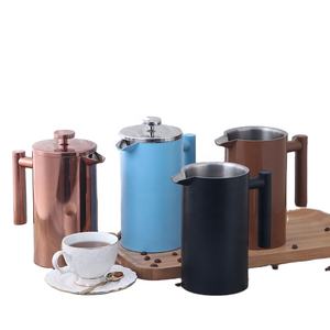 Logo personnalisé Presse <span class=keywords><strong>à</strong></span> café française noire Pichet <span class=keywords><strong>à</strong></span> café isolé <span class=keywords><strong>à</strong></span> double paroi <span class=keywords><strong>Cafetière</strong></span> <span class=keywords><strong>à</strong></span> presse française en acier inoxydable noir - Product Image 6