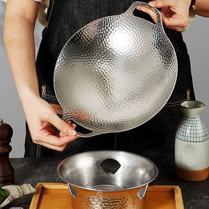 Friteuse à double anse en acier inoxydable 304 de haute qualité Zunck, à motif martelé, chauffe-plats pour hôtels et restaurants - Product Image 5