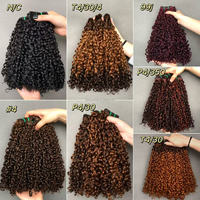 Haute qualité Super Double dessiné vierge cuticule aligné Vietnam cheveux faisceaux Funmi Pixie Curl vin 99J couleur
