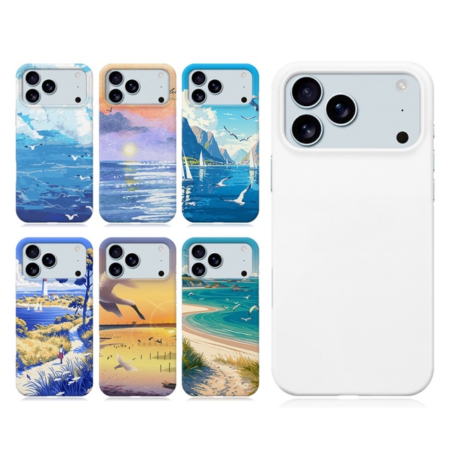 For iphone 17 3D Sublimation Blank Phone Case Hard Plastic Covers 3D Snap Coated Case for Film Printing Custom DIY PC Cell Case