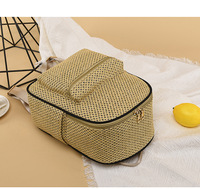 Nouveau produit Sac en paille Sac à dos pour femme Mode été Sac à dos de plage en plein air Sac à dos cool