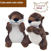 Vente en gros de poupée loutre super douce et mignonne aux yeux fermés poupée loutre de prière jouet en peluche mignonne loutre de mer animal en peluche poupée de dessin animé