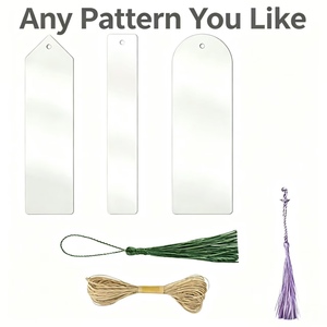 Customized Reusable UV Printed <strong>clear</strong> Acrylic Alphabet <strong>Bookmarks</strong> with Soft Tassels, Ideal for Reading Marking, Business Gifts - Product Image 5