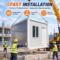 Maison préfabriquée modulaire en conteneur avec structure en acier haute résistance pour hébergement temporaire multi-usages