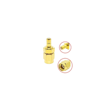 Adaptateur coaxial RF en ligne, connecteur femelle SMB 50 ohms en laiton massif vers prise mâle RP-SMA