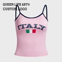2025 personnalisé Slim Crop hauts t-shirt femmes Jersey 6XL coton bébé t-shirt pays drapeaux imprimer noir Y2K recadrée t-shirt Denim Batik tissu