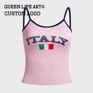 2025 Tùy Chỉnh Mỏng Crop Tops T Áo Sơ Mi Phụ Nữ Jersey 6XL Cotton Bé TEE Nước Cờ In Màu Đen Y2K Cắt Tee Denim Batik Vải - Product Image 6