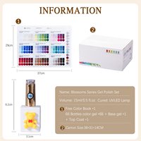 ZRKGEL Échantillon Gratuit 15ml 66 Couleurs Édition Spéciale Bouteille Ours Gel UV Non Toxique Longue Durée Kit Professionnel de Vernis à Ongles