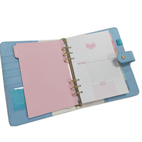 Carnet de planification A5 personnalisé en cuir PU avec reliure à anneaux, organiseur de budget, ensemble OEM ODM