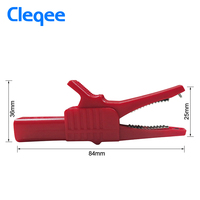 Cleqee-2 P2003 Pinces crocodiles de sécurité 5 couleurs 32A 1000V en plastique, adaptées aux fiches banane gainées de 4 mm