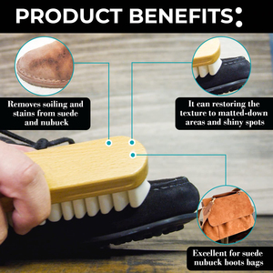 <span class=keywords><strong>Brosse</strong></span> en daim personnalisée avec logo, <span class=keywords><strong>brosse</strong></span> en daim crêpe pour nettoyer le daim, le nubuck sur les bottes, les chaussures, les vestes, Fiamme, soin du cuir de luxe - Product Image 3