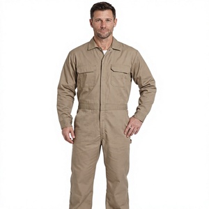 Overol de Trabajo Color Caqui para Hombre, Material de Algodón, Manga Larga, Largo Completo, Uniforme Cómodo - Product Image 1