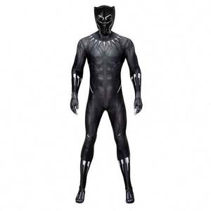 Disfraz de <span class=keywords><strong>Pantera</strong></span> <span class=keywords><strong>Negra</strong></span> T'Challa para adultos, disfraz de Cosplay inspirado en TV y películas, color negro, venta al por mayor - Product Image 5